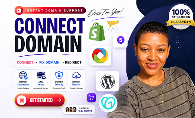 connect domain, godaddy domain, squarespace, wix, cloudflare or fix dns issues