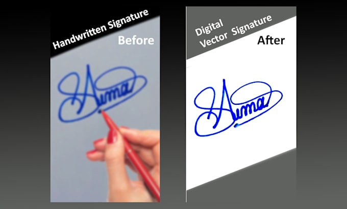 clean and remove background from your blurry signature
