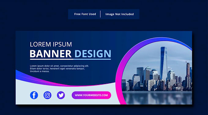 design instagram, facebook posts and banner ads