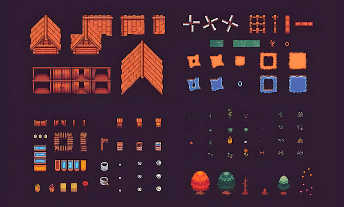 design pixel art tilesets top down pixel art, assets for rpg maker