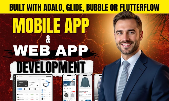 build no code app on adalo, bubble, flutterflow, glide and mvp app development