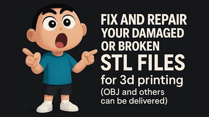 quickly fix, repair, modify, edit and optimize broken stl files for 3d printing