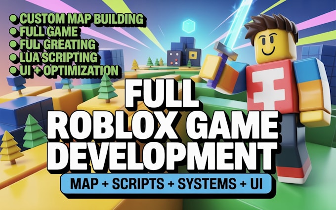 make roblox full game creation,full game map, full roblox game development