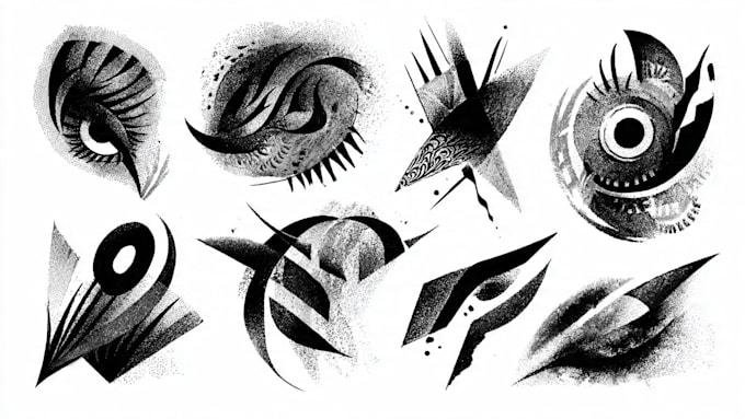 custom an abstract black tattoo design