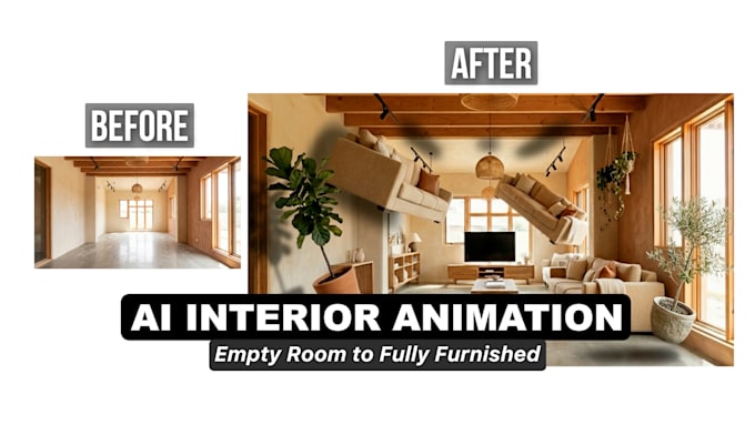 create ai interior virtual staging video