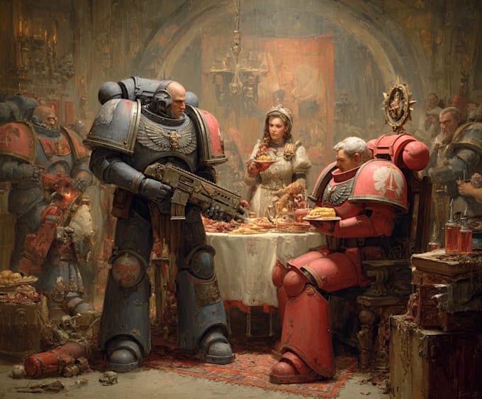 make a warhammer 40k character art