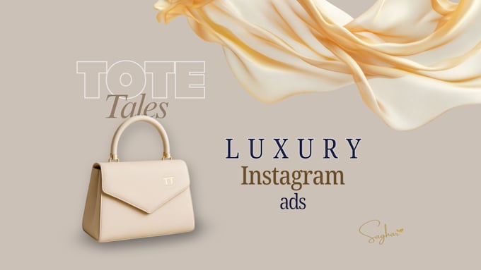 design luxury handbag instagram ads and social media posts