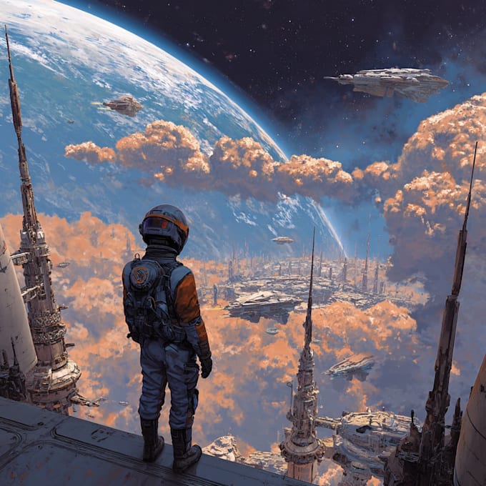 draw sci fi illustration and sci fi art
