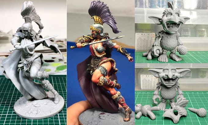print and paint 3d action models tabletop miniatures statues and figurines