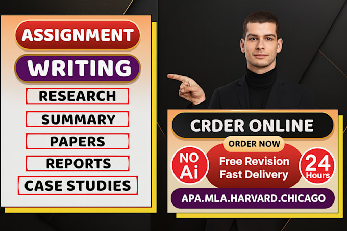 do concise research, essay, case study, project work for college and university