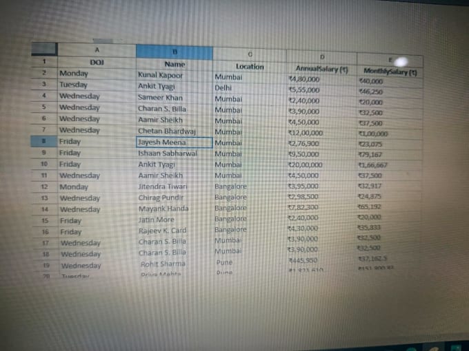clean,format,merge, split excel data