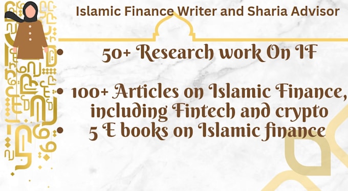 be your islamic finance writer and researcher