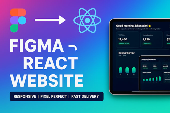 Convert your figma design into a responsive react website by ...