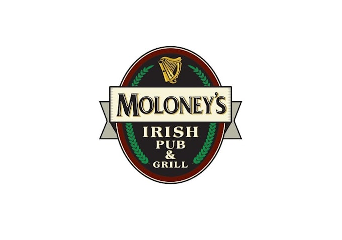 design monogram classic irish pub logo