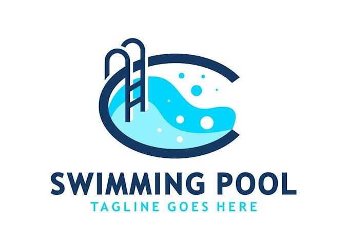 design swimming pool logo