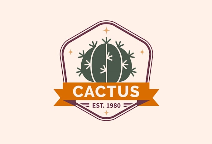 create high quality and beautiful cactus logo