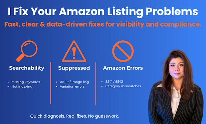 fix issues with your amazon listing, variations or catalog errors