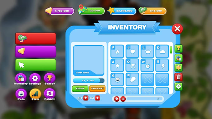 design a professional roblox UI or custom gui for roblox