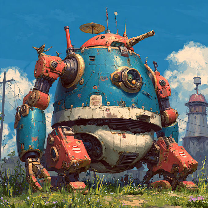create custom mecha robot art