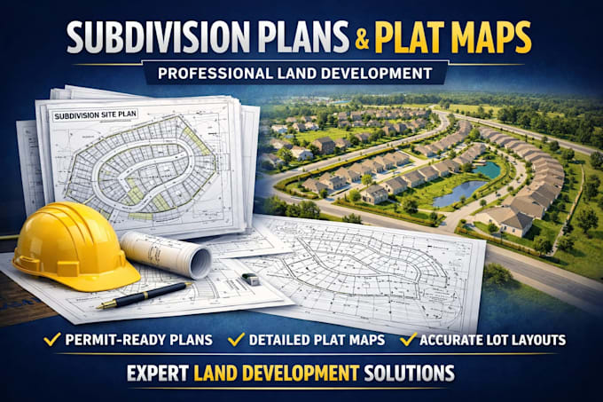 prepare professional subdivision blueprints and compliant plat maps