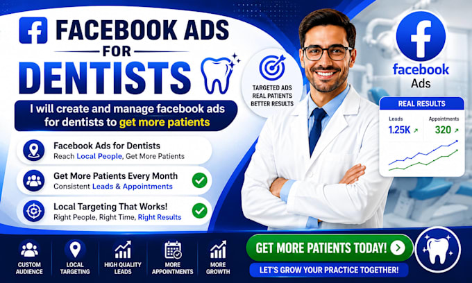 create and manage facebook ads for dentists to get more patients