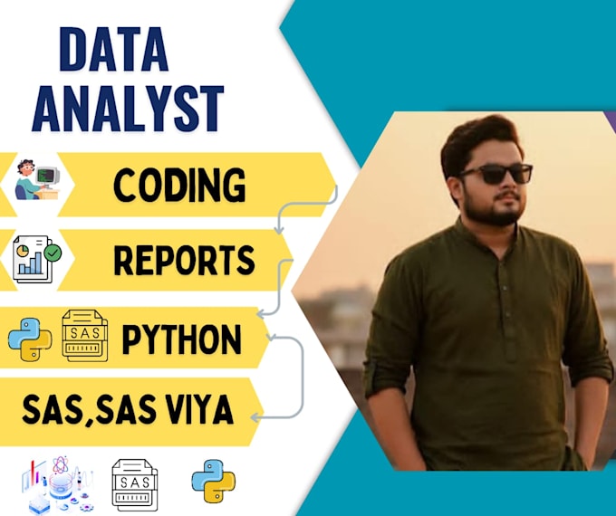 perform data analysis, data science using r, rstudio, python, spss and sas