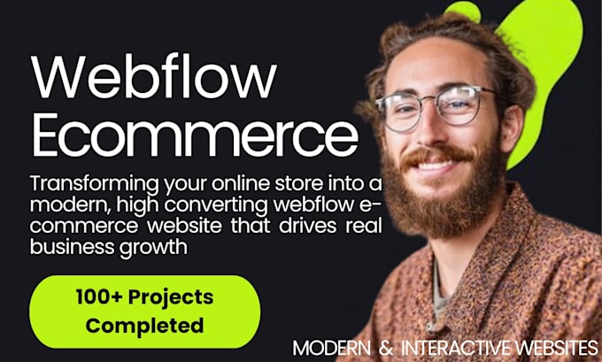 be your ecommerce webflow website, webflow cms expert