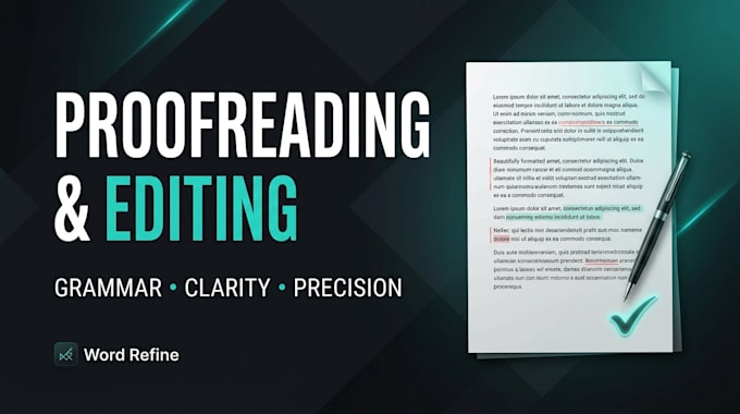 proofread and edit your document, article or content