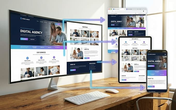 create a professional and responsive landing page