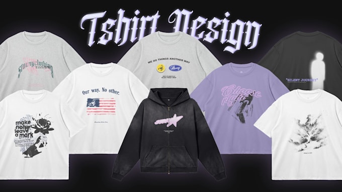 create a unique custom tshirt design for your clothing brand