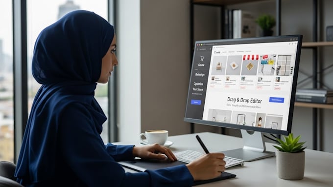 design, redesign your salla, shopify, or zid ecommerce store