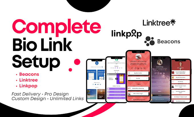 create and customize a beacons, linktree, linkpop bio link