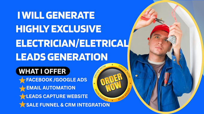 generate electrician leads using google ads and high converting funnels