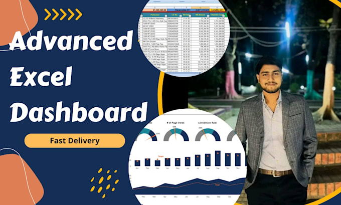 create professional excel dashboard charts and data analysis