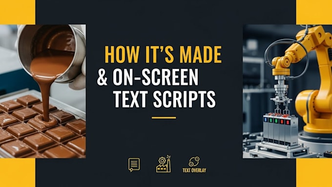 do how its made or on screen text explainer scripts