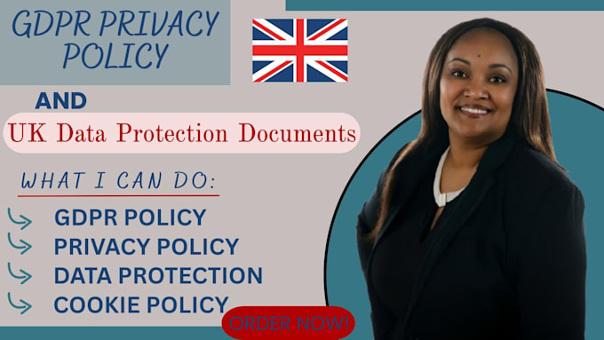 write a UK gdpr privacy policy and data protection documents