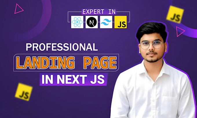 Create a responsive landing page using next js, react js, modern ...