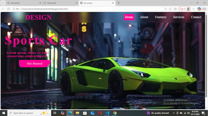 create a responsive website using HTML, CSS and javascript