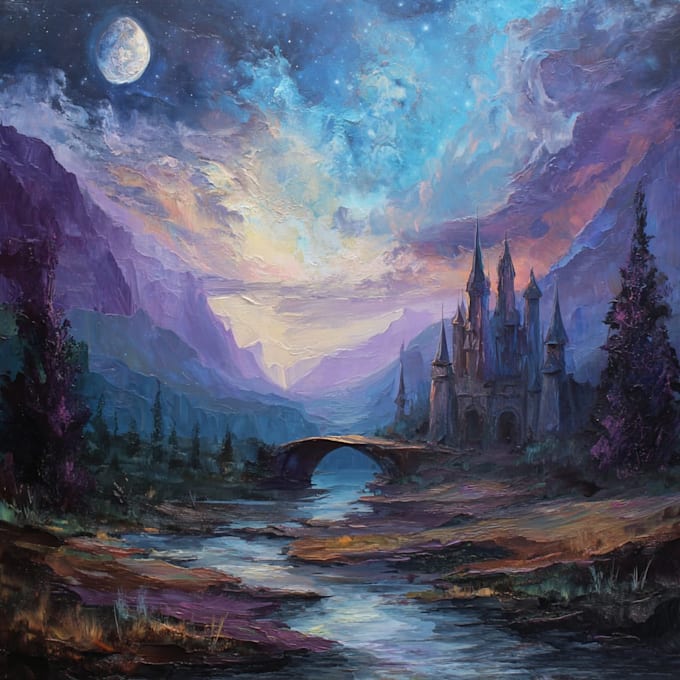draw fantasy landscape or enviroment art