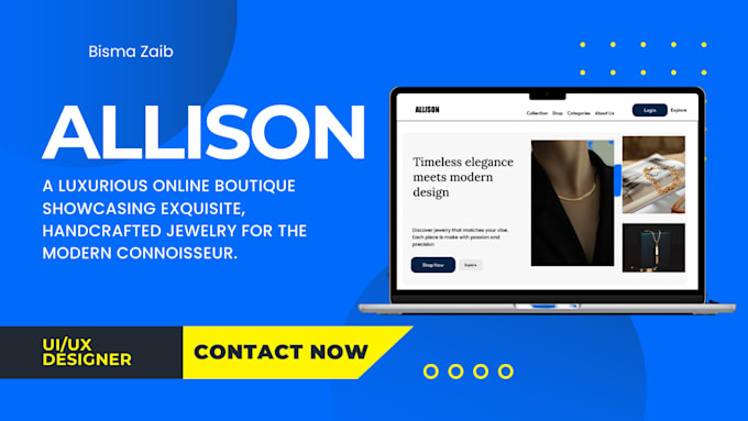 design a luxury e commerce website for jewelry and fashion