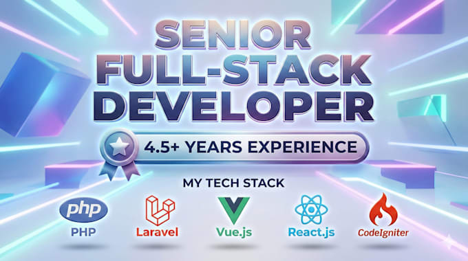 fix or develop websites in PHP, laravel, codeigniter, vue, and react