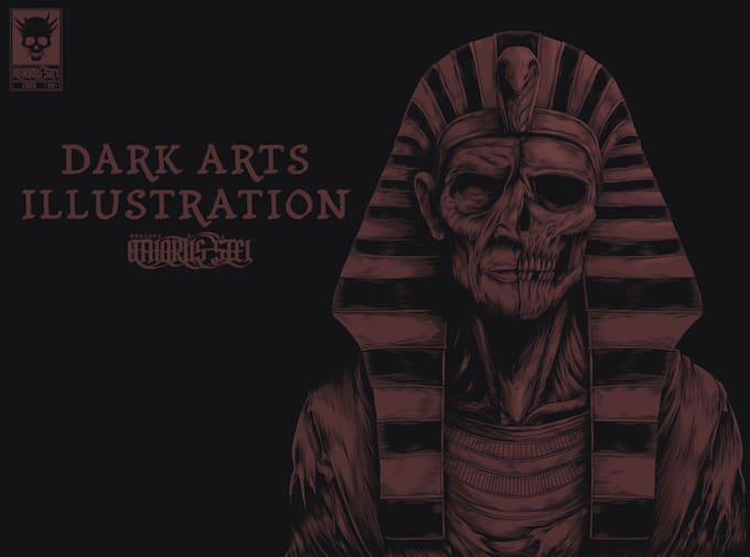 create an terrifying dark arts illustration artwork