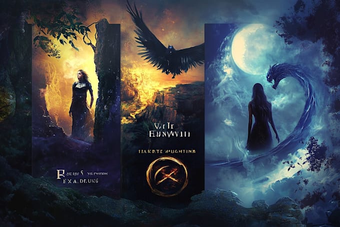 create an epic fantasy book cover