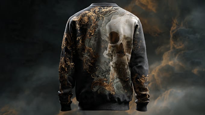 draw a custom dark surrealism for apparel