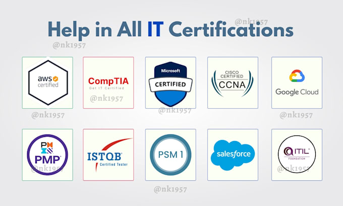 help you get comptia pmp certifications scrum psm microsoft AWS itil salesforce
