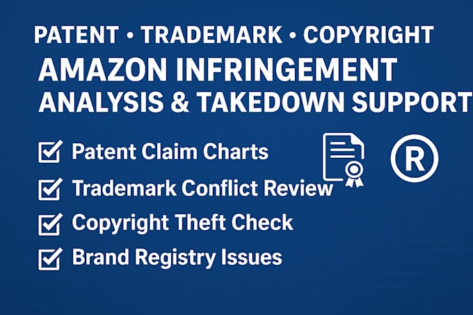 analyze IP infringements and assist with amazon complaints