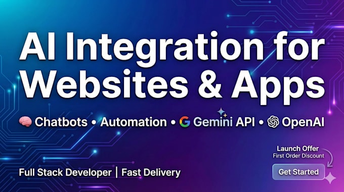 integrate ai features into your website or app chatbot, automation, gemini API