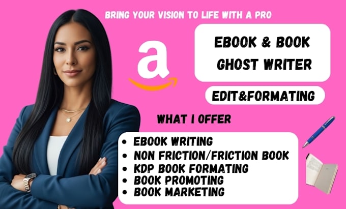 ghost write, non friction book writing, book edition, ghost book, ebook writing