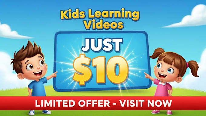 edit best 2d kids learning videos for youtube