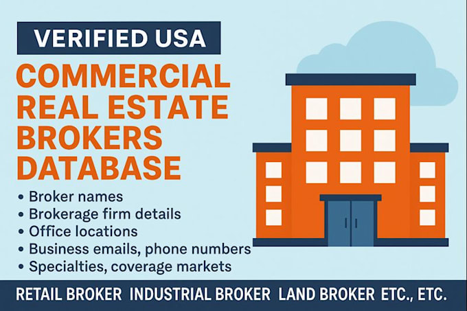 provide a verified commercial real estate brokers database